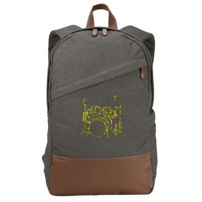 Drums Outline Cotton Canvas Backpack