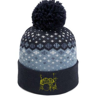 Drums Outline The Baniff Cuffed Pom Beanie