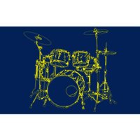 Drums Outline Bumper Sticker