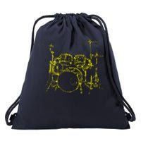 Drums Outline Drawstring Bag