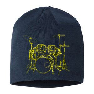 Drums Outline Sustainable Beanie