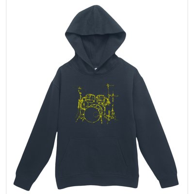 Drums Outline Urban Pullover Hoodie