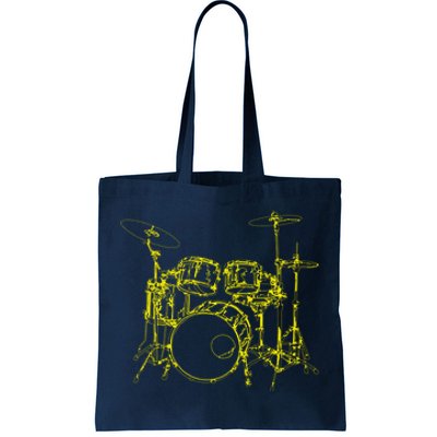 Drums Outline Tote Bag