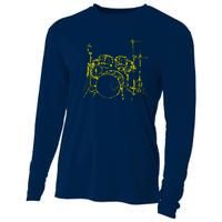 Drums Outline Cooling Performance Long Sleeve Crew