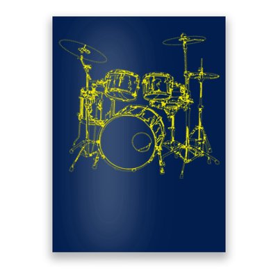 Drums Outline Poster