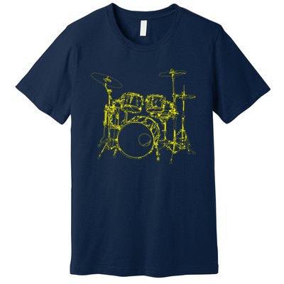 Drums Outline Premium T-Shirt