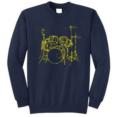 Drums Outline Tall Sweatshirt