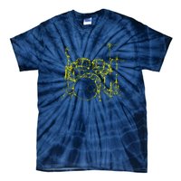 Drums Outline Tie-Dye T-Shirt