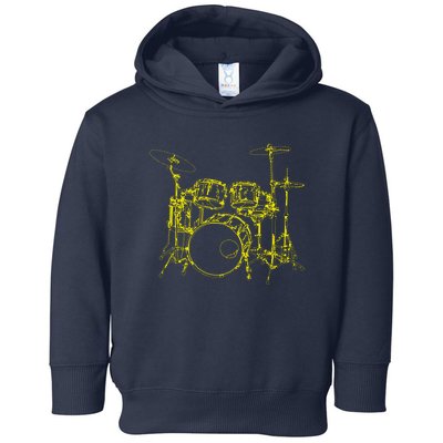 Drums Outline Toddler Hoodie