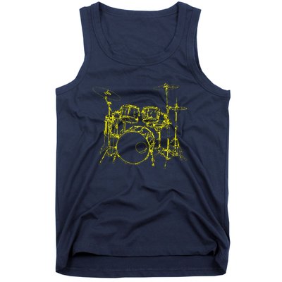 Drums Outline Tank Top