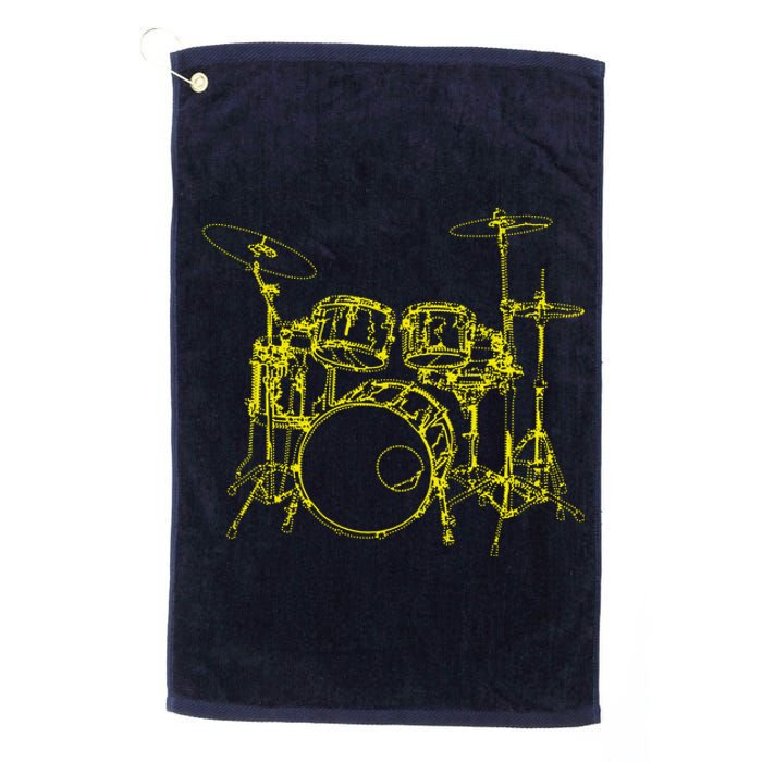 Drums Outline Platinum Collection Golf Towel