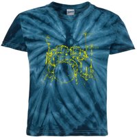 Drums Outline Kids Tie-Dye T-Shirt