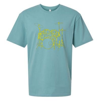 Drums Outline Sueded Cloud Jersey T-Shirt