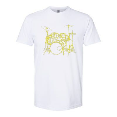 Drums Outline Softstyle CVC T-Shirt