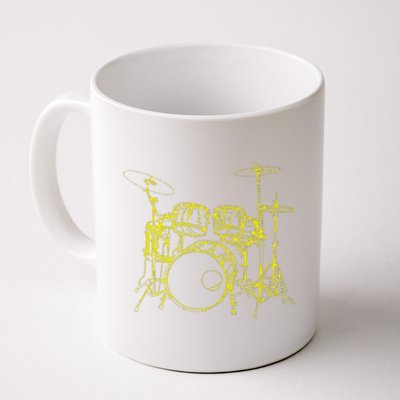 Drums Outline Coffee Mug