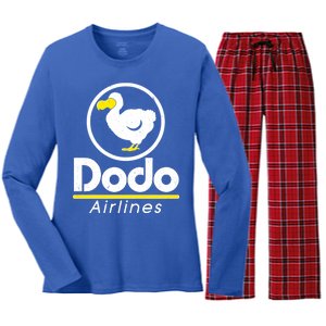 Dodo Airlines Women's Long Sleeve Flannel Pajama Set 