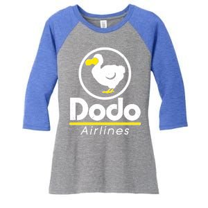 Dodo Airlines Women's Tri-Blend 3/4-Sleeve Raglan Shirt