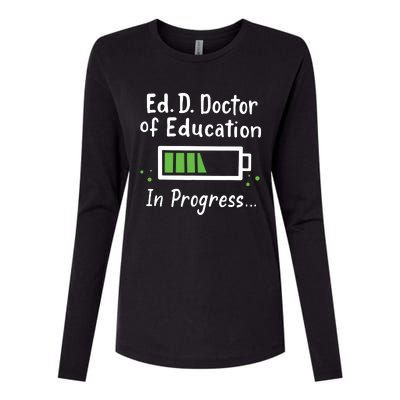 Doctor Of Education EdD In Progress And Slow Loading Womens Cotton Relaxed Long Sleeve T-Shirt