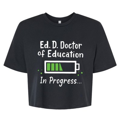 Doctor Of Education EdD In Progress And Slow Loading Bella+Canvas Jersey Crop Tee