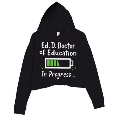 Doctor Of Education EdD In Progress And Slow Loading Crop Fleece Hoodie