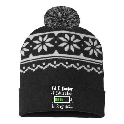 Doctor Of Education EdD In Progress And Slow Loading USA-Made Snowflake Beanie