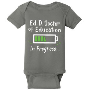 Doctor Of Education EdD In Progress And Slow Loading Baby Bodysuit