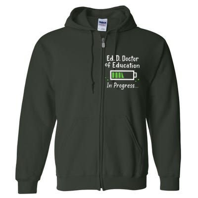 Doctor Of Education EdD In Progress And Slow Loading Full Zip Hoodie