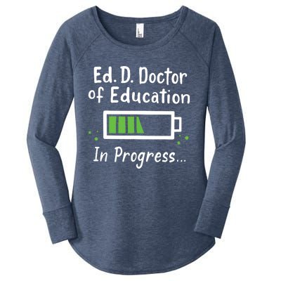 Doctor Of Education EdD In Progress And Slow Loading Women's Perfect Tri Tunic Long Sleeve Shirt