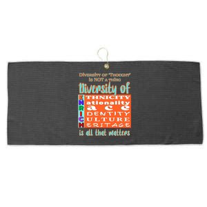 Diversity Of Enrich Antiracism Inclusion Dei Culture Gift Large Microfiber Waffle Golf Towel