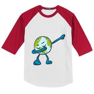 Day Of Earth Save The Planet Stop Global Warming Gift Kids Colorblock Raglan Jersey