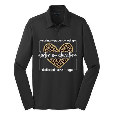 Doctor Of Education Appreciation Graduate EdD Doctorate Silk Touch Performance Long Sleeve Polo