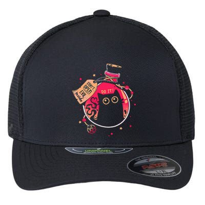 DonT Open Evil Inside Funny Cat Flexfit Unipanel Trucker Cap