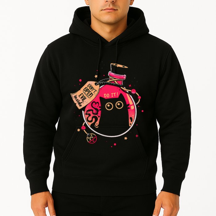 DonT Open Evil Inside Funny Cat Hoodie
