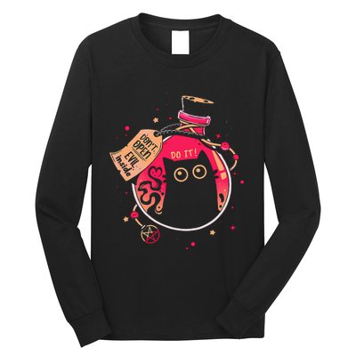 DonT Open Evil Inside Funny Cat Long Sleeve Shirt