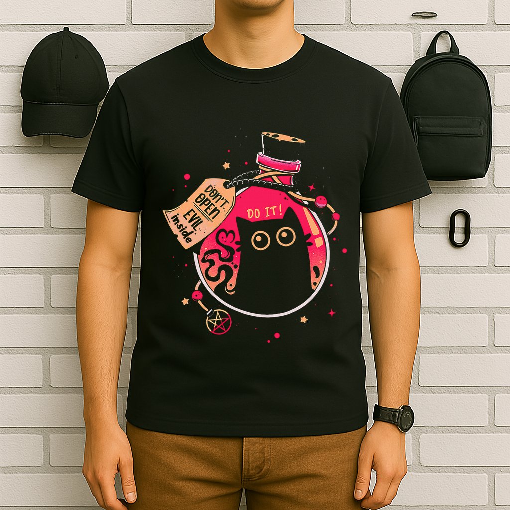 DonT Open Evil Inside Funny Cat T-Shirt