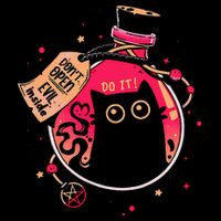 DonT Open Evil Inside Funny Cat Backpack