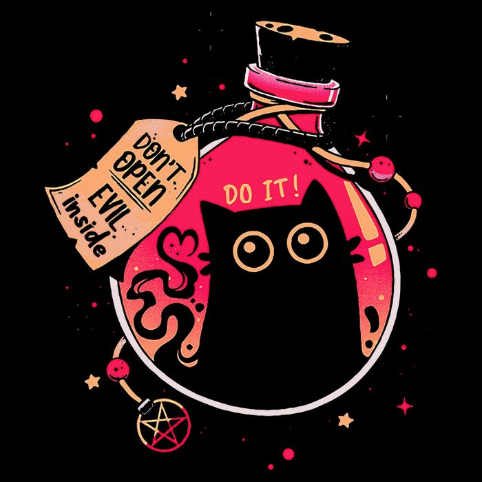 DonT Open Evil Inside Funny Cat Backpack