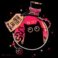 DonT Open Evil Inside Funny Cat Button