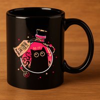 DonT Open Evil Inside Funny Cat 11oz C Handle Ceramic Mug