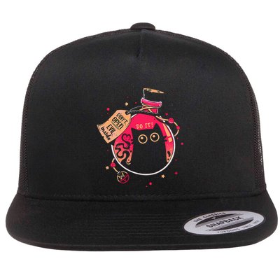 DonT Open Evil Inside Funny Cat Flatbill Hat