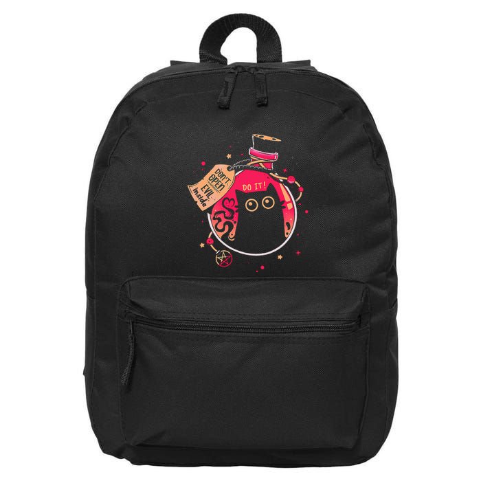 DonT Open Evil Inside Funny Cat 16 in Basic Backpack
