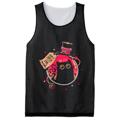 DonT Open Evil Inside Funny Cat Mesh Reversible Basketball Jersey Tank