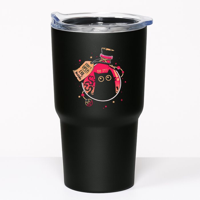 DonT Open Evil Inside Funny Cat Tumbler