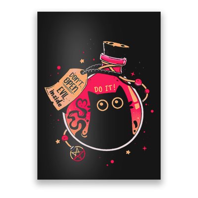 DonT Open Evil Inside Funny Cat Poster
