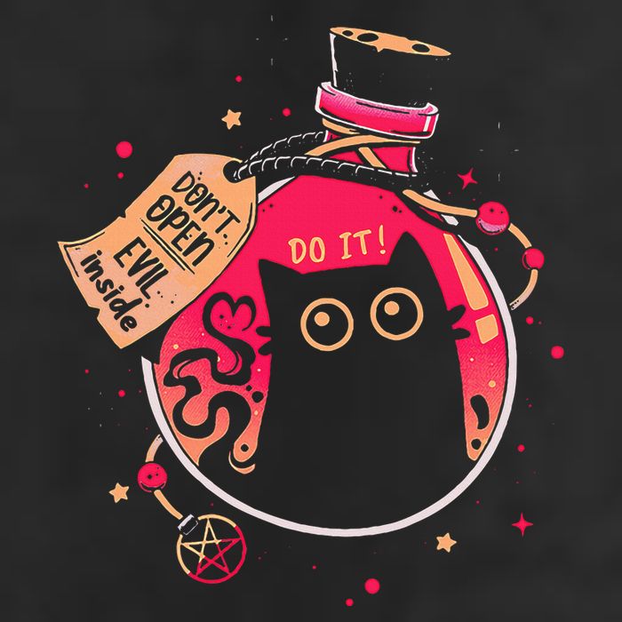 DonT Open Evil Inside Funny Cat 25L Jumbo Tote