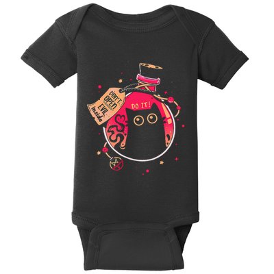 DonT Open Evil Inside Funny Cat Baby Bodysuit