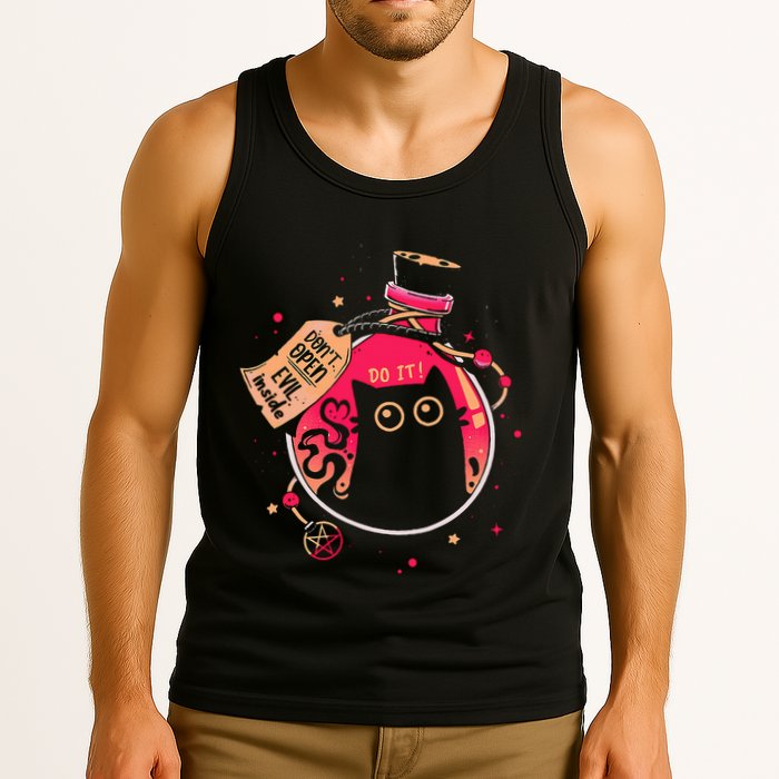 DonT Open Evil Inside Funny Cat Tank Top
