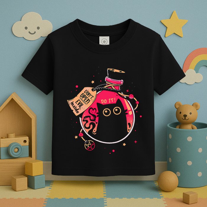 DonT Open Evil Inside Funny Cat Toddler T-Shirt