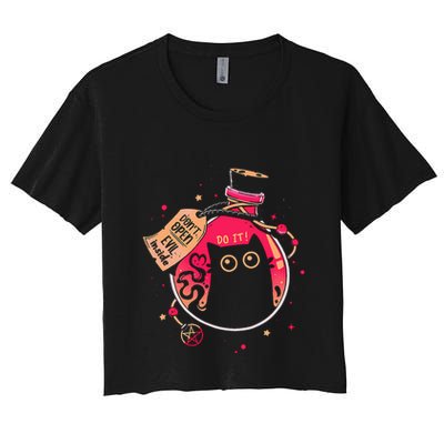 DonT Open Evil Inside Funny Cat Crop Top