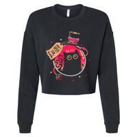 DonT Open Evil Inside Funny Cat Cropped Pullover Crew